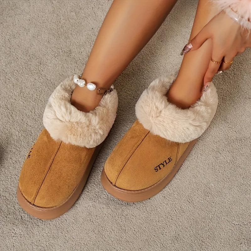 Style’s Lab™ Cozy Winter Plush Slipper Boots (Women’s)