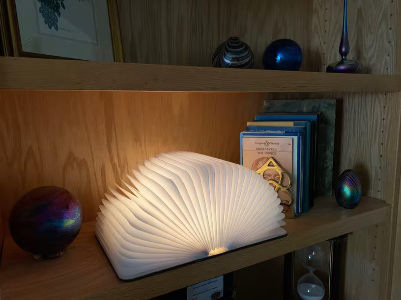 SootheGlow™ — 3D Folding Book Light with Ambient Glow Modes