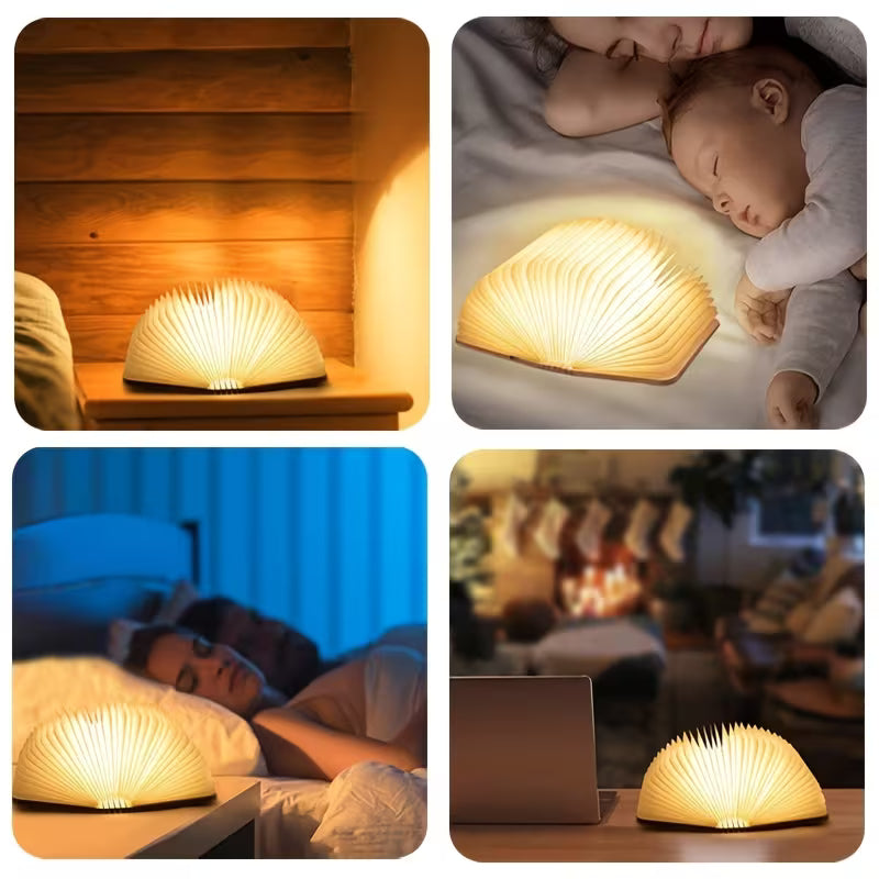 SootheGlow™ — 3D Folding Book Light with Ambient Glow Modes